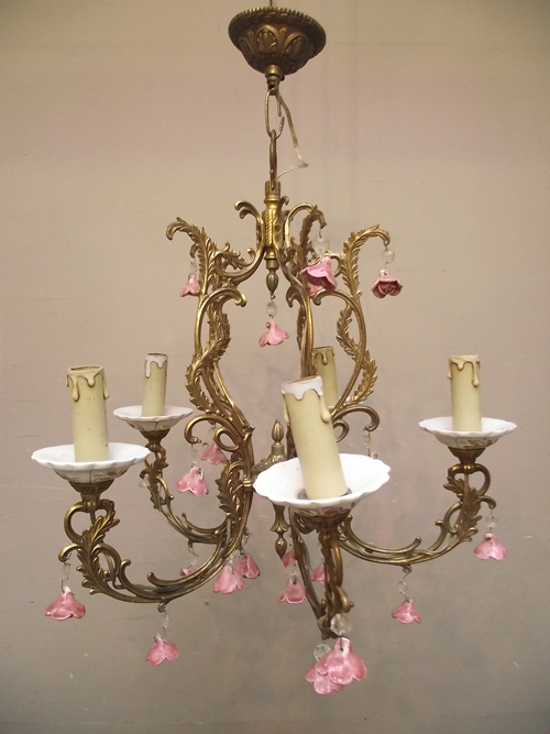 vintage french roses chandelier